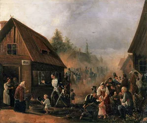 Escena de la guerra ruso-francesa en 1812, 1852